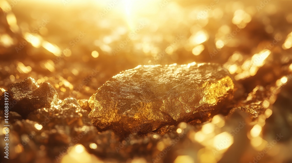 Golden Nugget in Natural Rock Formation