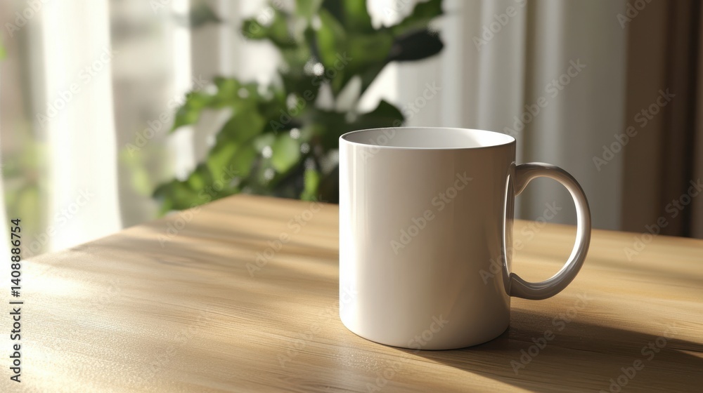 breakfast table mug mockup scene. breakfast table mug mockup scene.