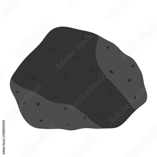 Basalt hand specimen. Mafic extrusive igneous rock