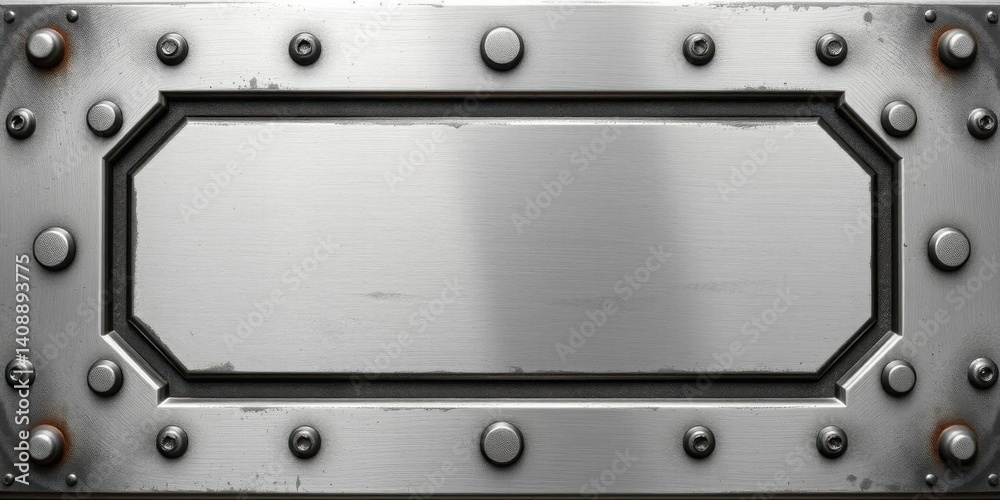 Fototapeta premium Brushed Metal Panel Texture Industrial Tech Background