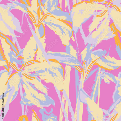 Pastel Abstract Floral Seamless Pattern Design