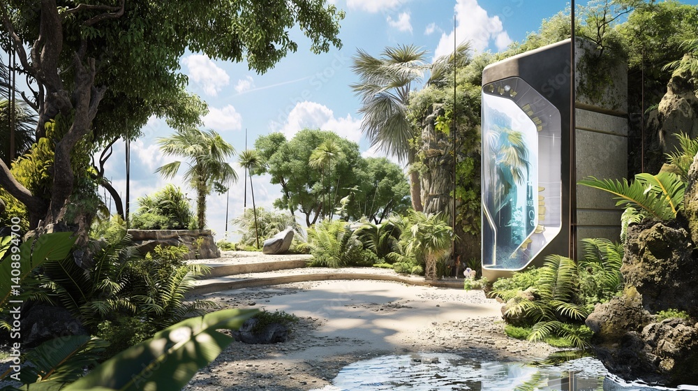 Futuristic Tropical Oasis