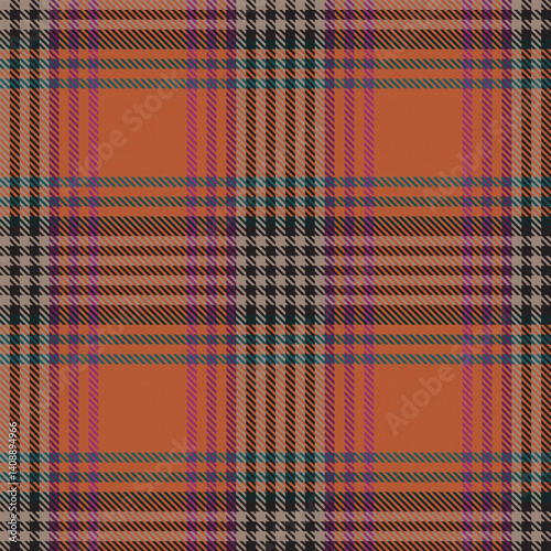 Neutral Colour Plaid Tartan Checkered Seamless Pattern