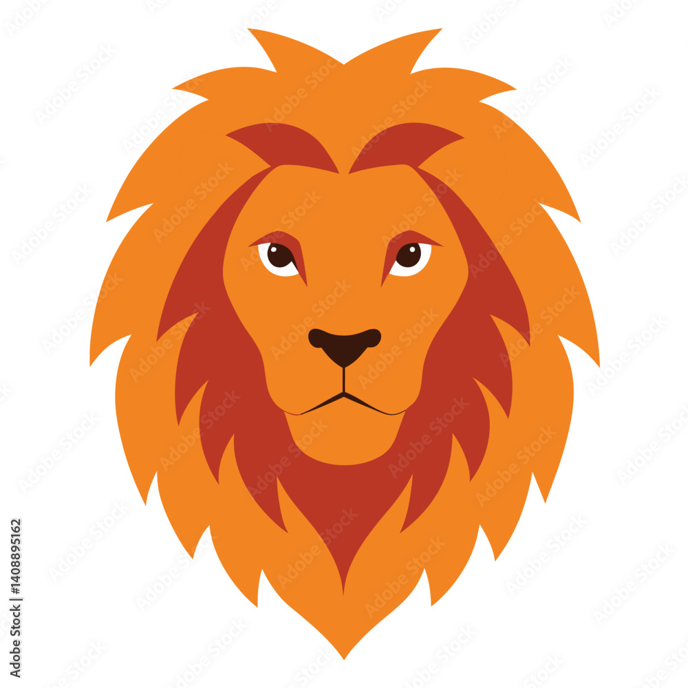 Fototapeta premium Lion head vector isolated on white background