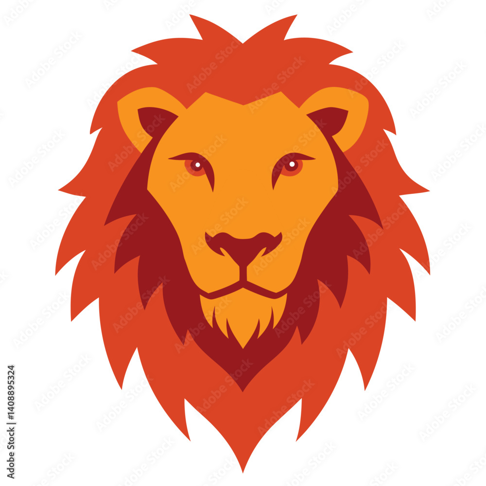Obraz premium Lion head vector isolated on white background