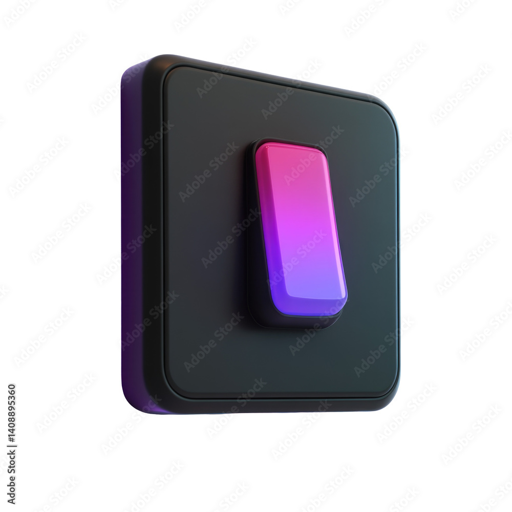Chromatic Toggle Switch on transparent background Chromatic Toggle Switch on transparent background