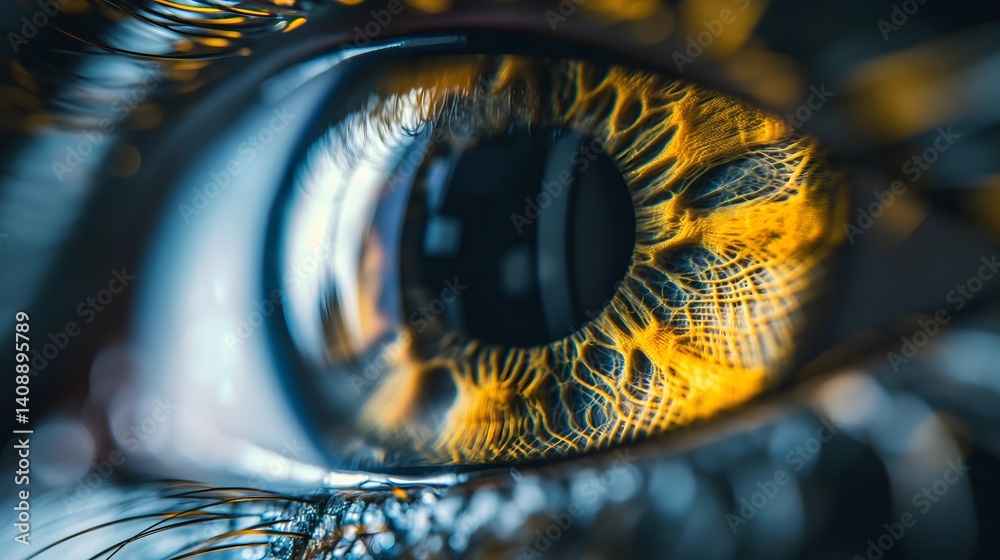 Macro Close-up of an Eye's Iris