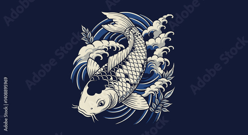 Koi of Moonlight Blessings