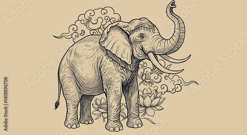  Elephant in Sacred Clouds