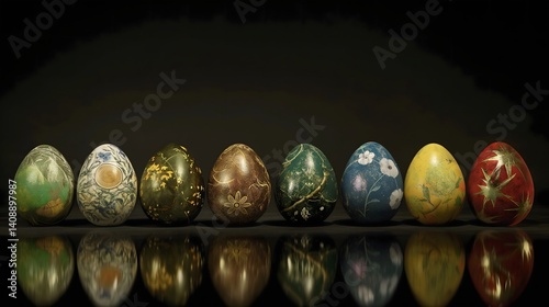 Obraz na płótnie Hand-Painted Easter Eggs w salonie