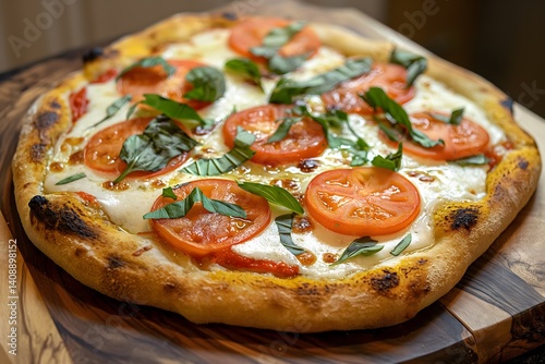 Obraz na płótnie Delicious Homemade Margherita Pizza w salonie