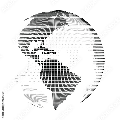 Pixelated Globe - Item 05