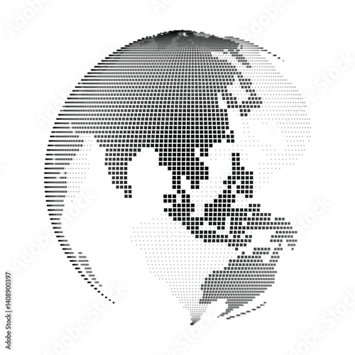 Pixelated Globe - Item 11