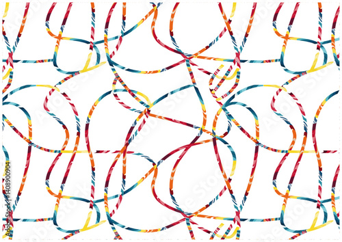 Color String, Colorful Abstract Line Pattern