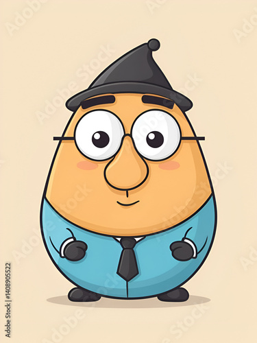 pou Expression flat vector illustration