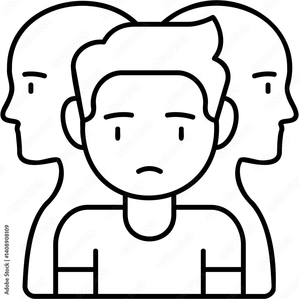 Obraz premium Dissociative Disorder Icon