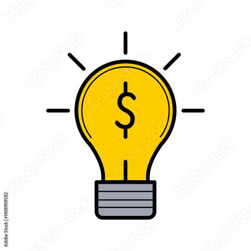 creative light bulb idea icon vector. bright idea symbol