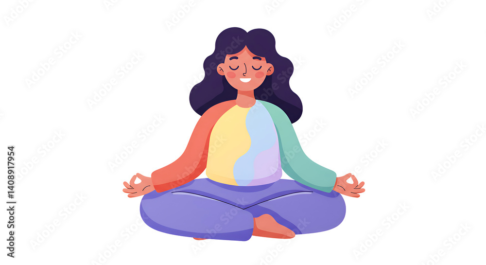 Cartoon yoga character with transparent background Cartoon yoga character with transparent background