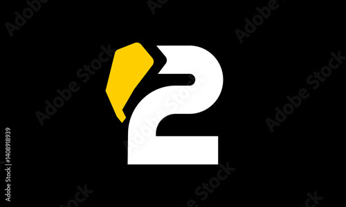 excavation number yellow logo simple modern unique