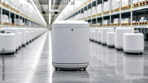 Modern Warehouse Automation Efficient Delivery Robots Transforming Logistics and Inventory Management with Advanced Technology