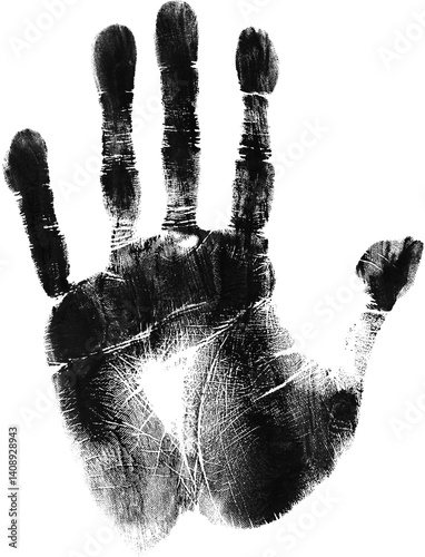 black hand print