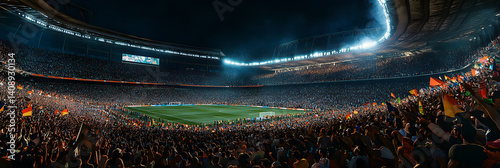 Electrifying Atmosphere in a Jam-Packed Stadium: A Celebration of Sport and Unity