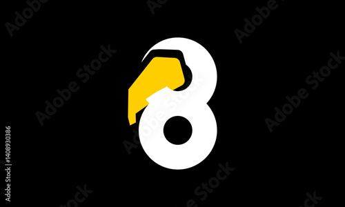 excavation number yellow logo simple modern unique