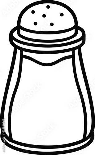 salt shaker line art vector, salt shaker outline coloring book page