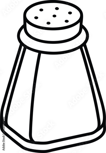 salt shaker line art vector, salt shaker outline coloring book page