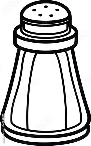 salt shaker line art vector, salt shaker outline coloring book page