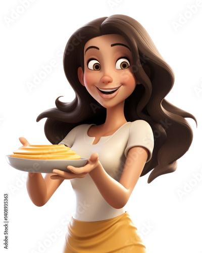 Obraz na płótnie PNG Portrait cartoon women adult. w salonie