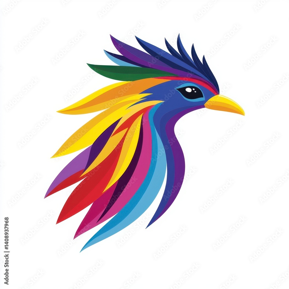 Obraz premium Colorful Bird Abstract Design Image
