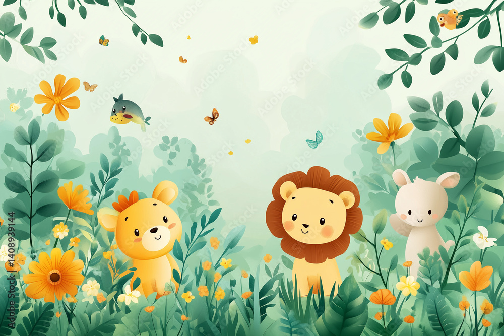 Naklejka premium children's backdrop/background