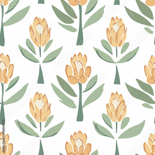 Jerusalem artichoke pattern. Exquisite vector plant patterns.