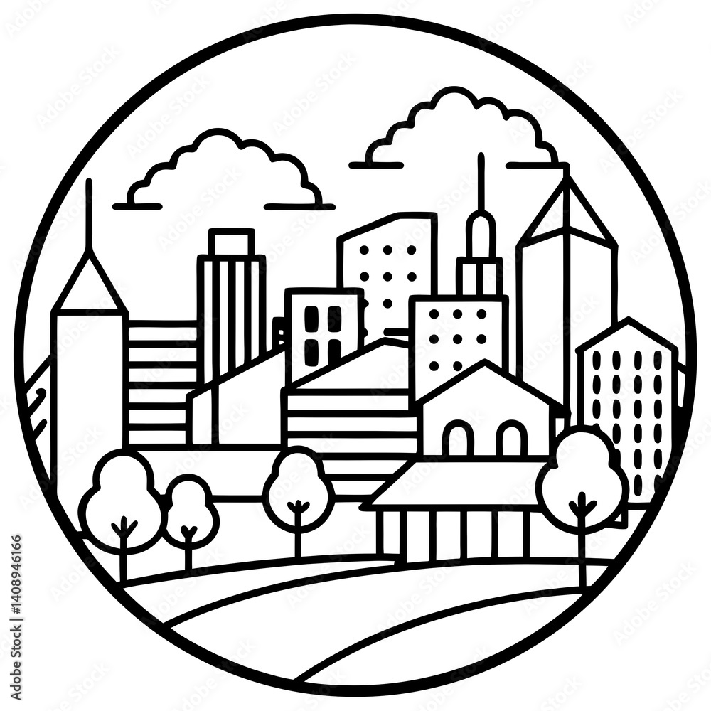 Fototapeta premium city in the city
