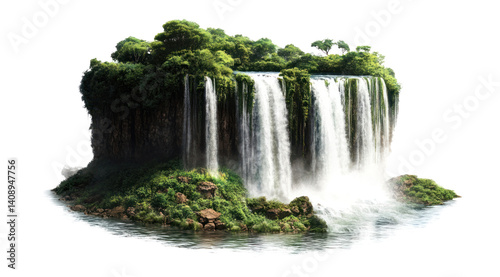 Fototapeta Naklejka Na Ścianę i Meble -  PNG Iguazu Falls waterfall landscape nature.