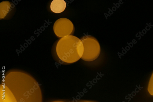 Golden Shiny Bokeh: A Radiant Light Display