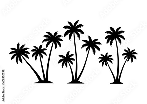 palm tree silhouette vector