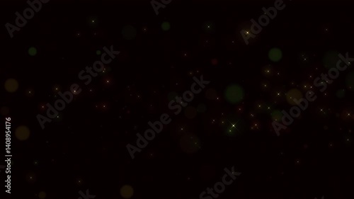 ノスタルジックなラスタカラーのキラキラ星と玉ボケ　水平のストローク