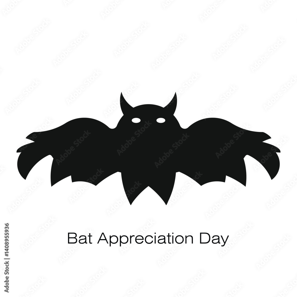 Bat Appreciation Day vector, illustration. April 17. Black bat flying. Spooky and horror design. Bat Appreciation Day vector, illustration. April 17. Black bat flying. Spooky and horror design.