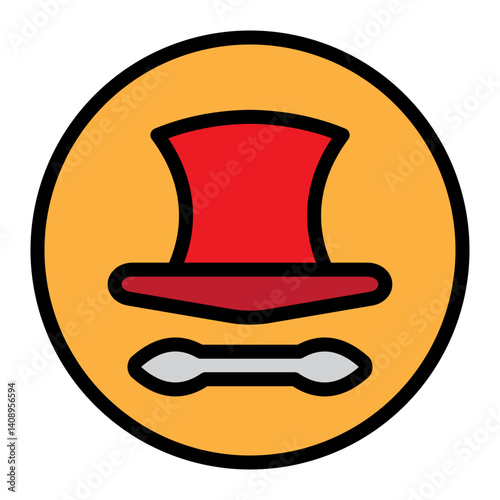 Carnival Costume Accessories Vector Filled Icon Design