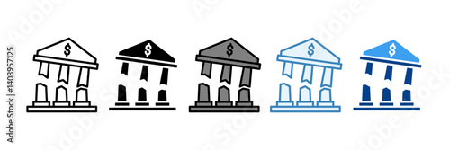 Bankruptcy  Icon Set Multiple Style Collection