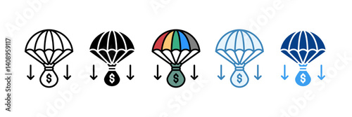 Bailout  Icon Set Multiple Style Collection