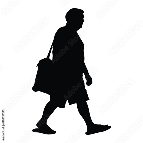 Obraz na płótnie Athletic man vector silhouette w salonie