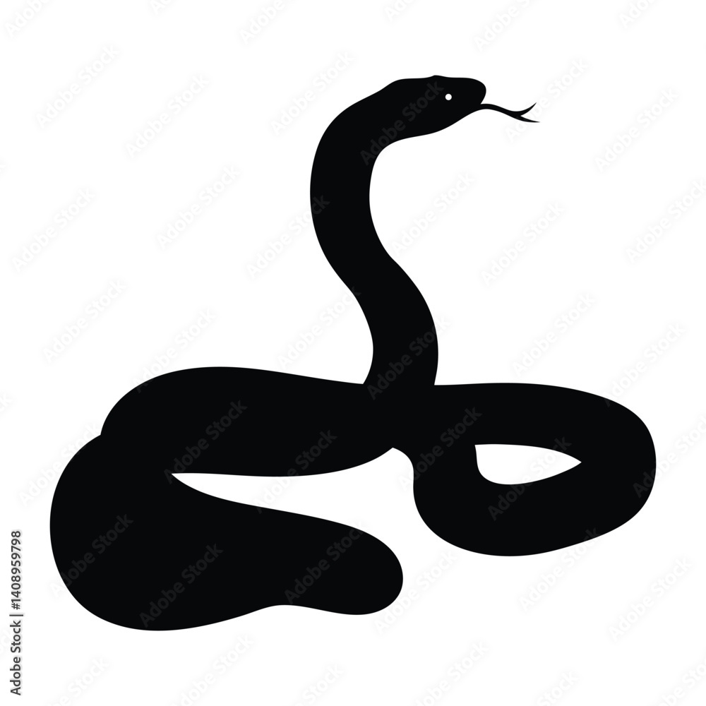 Snake vector silhouette