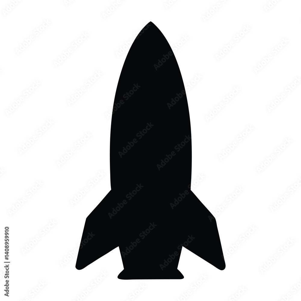 Rocket vector silhouette