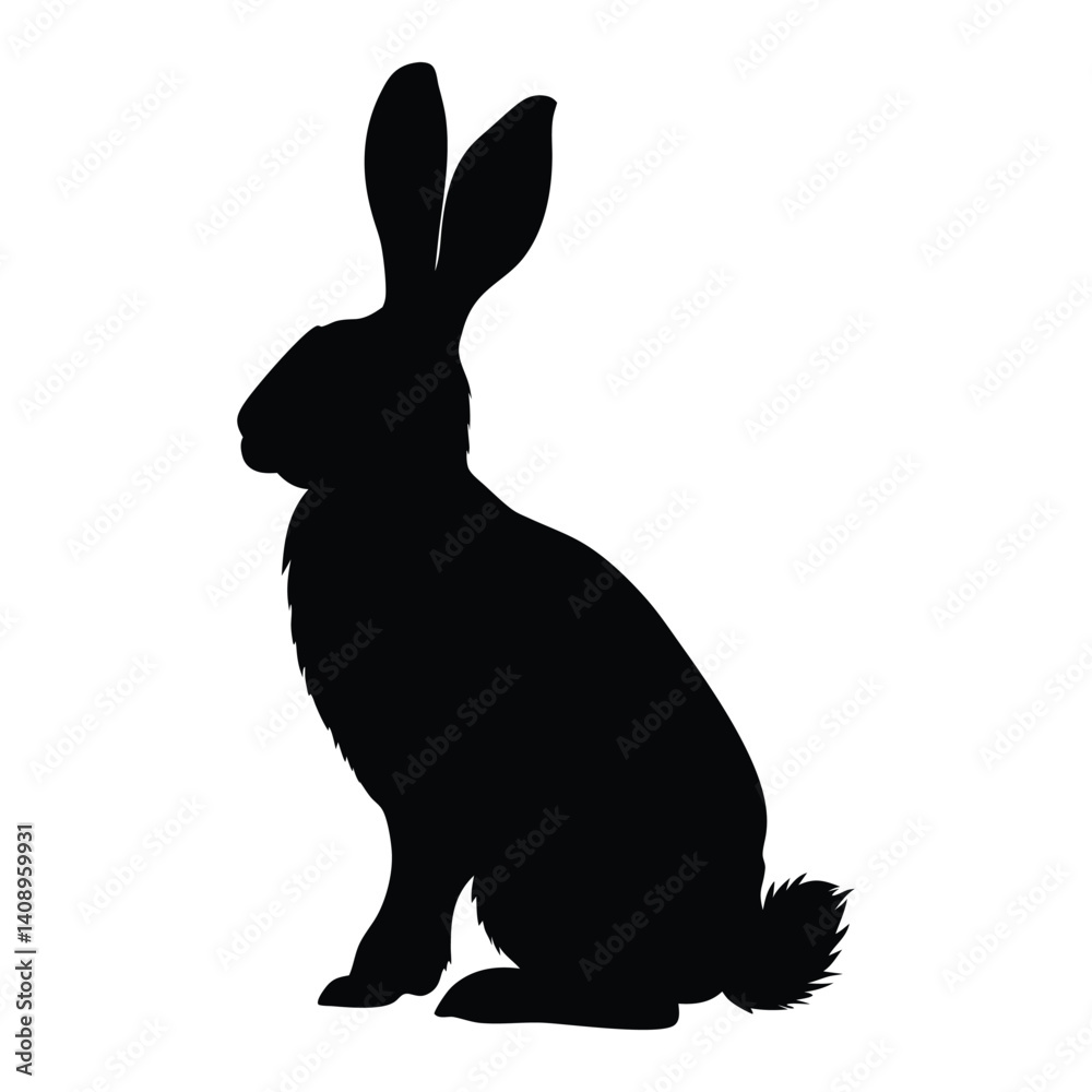 Rabbit vector silhouette