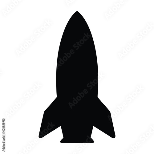 Obraz na płótnie Rocket vector silhouette w salonie