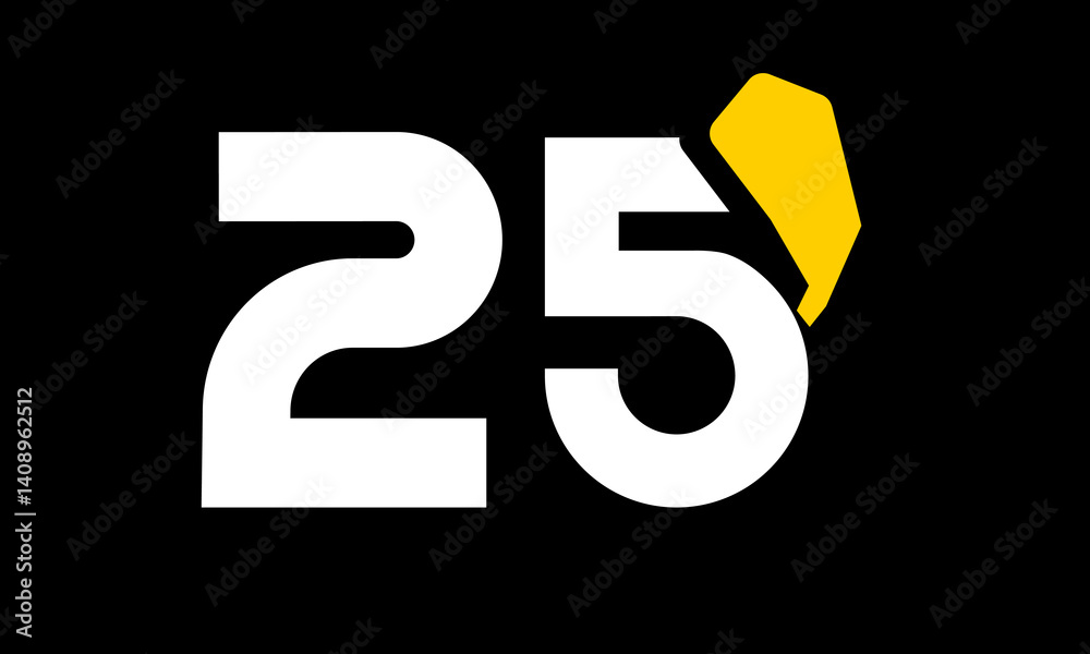 excavation number yellow logo simple modern unique