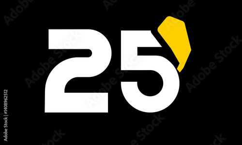 excavation number yellow logo simple modern unique
